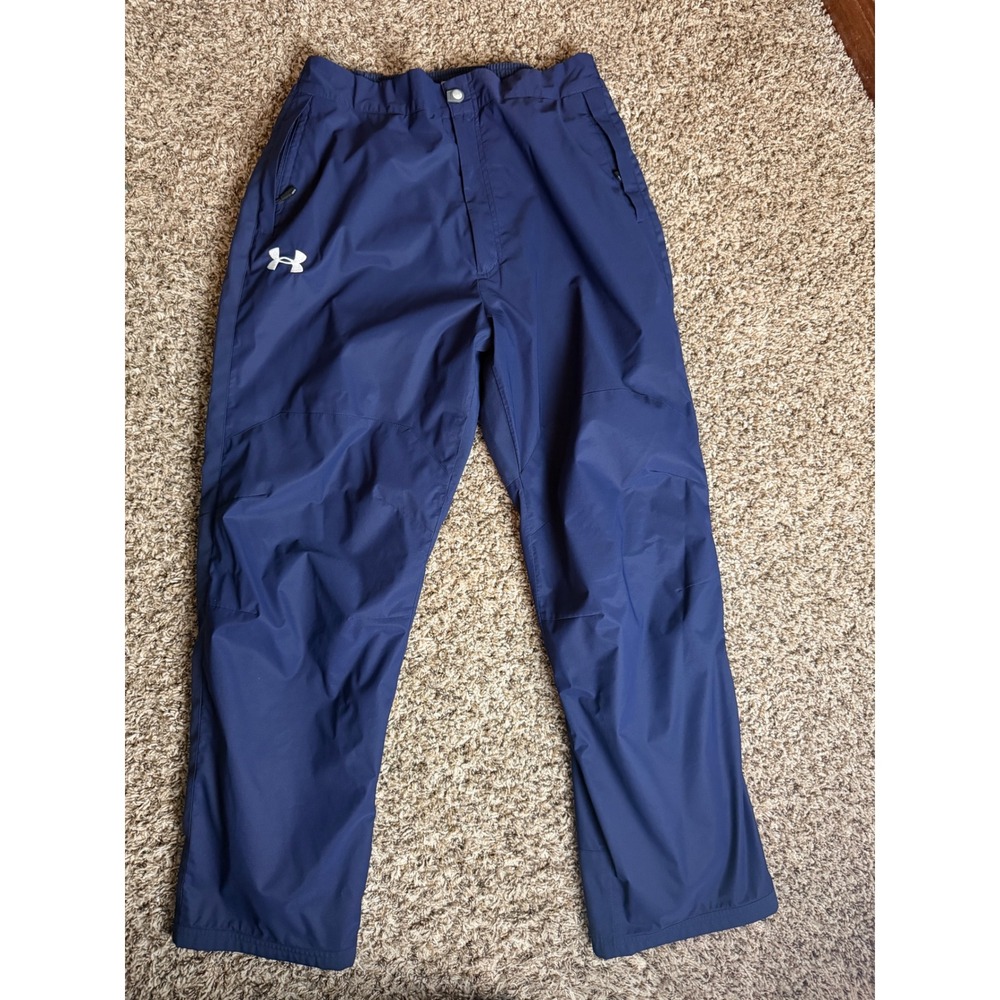 Under Armour Storm Blue Athletic Pants Mens Large Water Resistant Zipper Leg